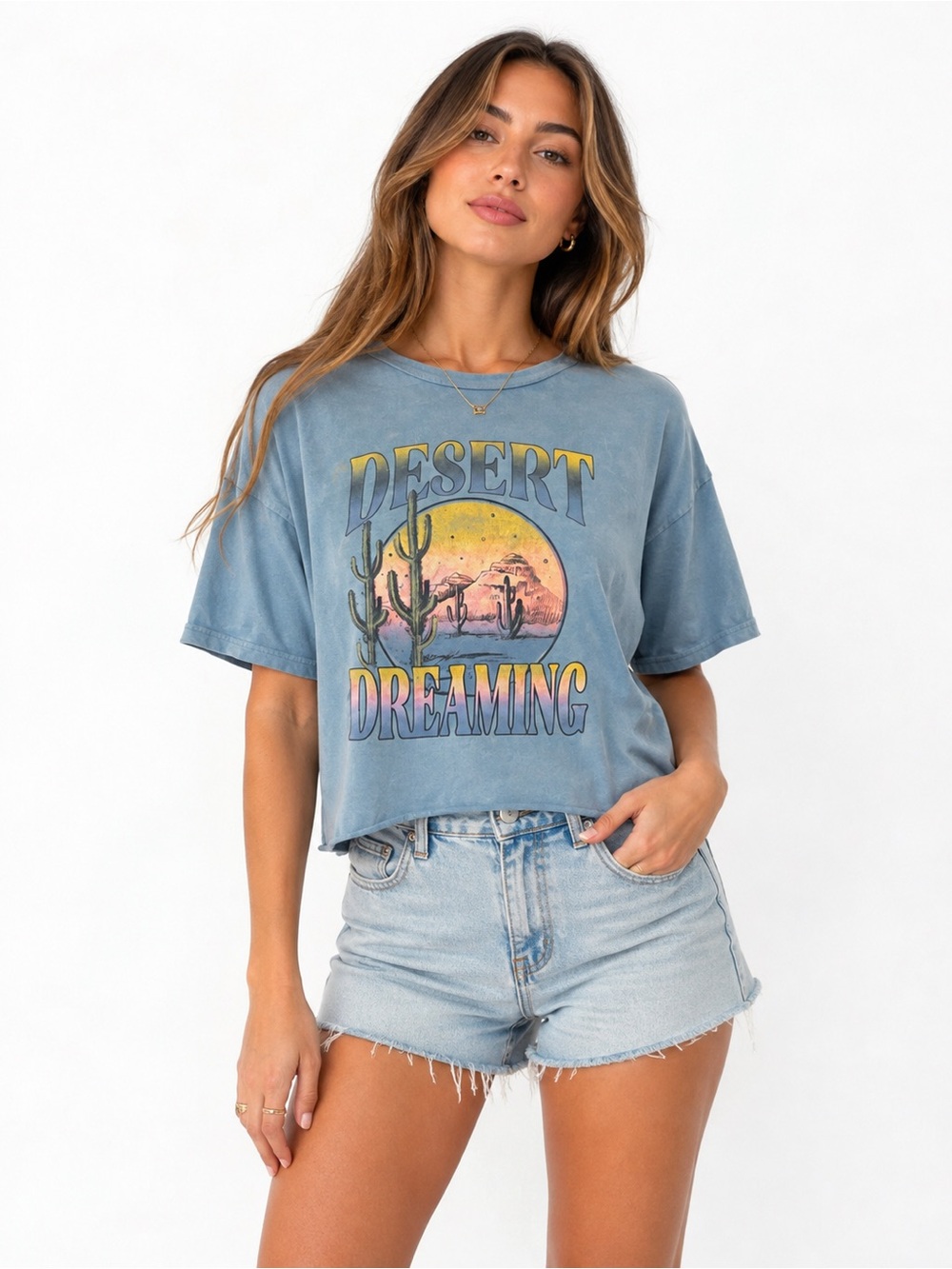 3/15$ 🛍️ Caution To The Wind Blue and Yellow Tee